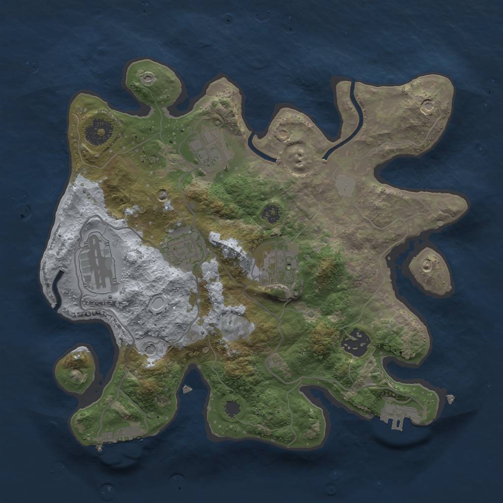 Rust Map: Procedural Map, Size: 2800, Seed: 559999, 13 Monuments