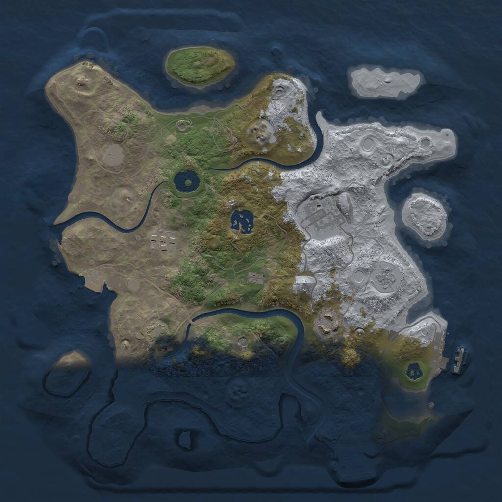 Rust Map: Procedural Map, Size: 3100, Seed: 403308420, 10 Monuments