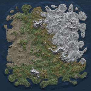 Thumbnail Rust Map: Procedural Map, Size: 6000, Seed: 552221234, 19 Monuments