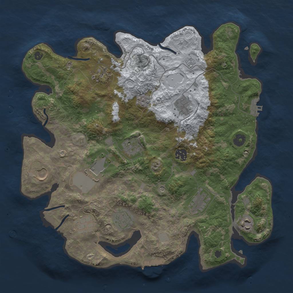 Rust Map: Procedural Map, Size: 3560, Seed: 5560344, 20 Monuments