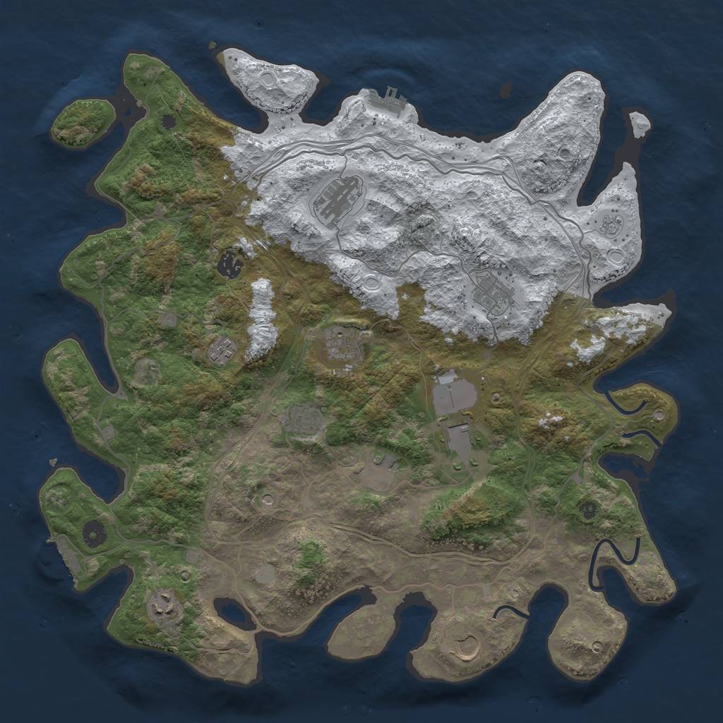 Rust Map: Procedural Map, Size: 4250, Seed: 342520, 19 Monuments