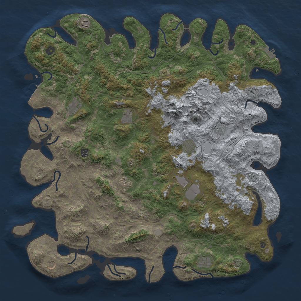 Rust Map: Procedural Map, Size: 5100, Seed: 1337, 19 Monuments