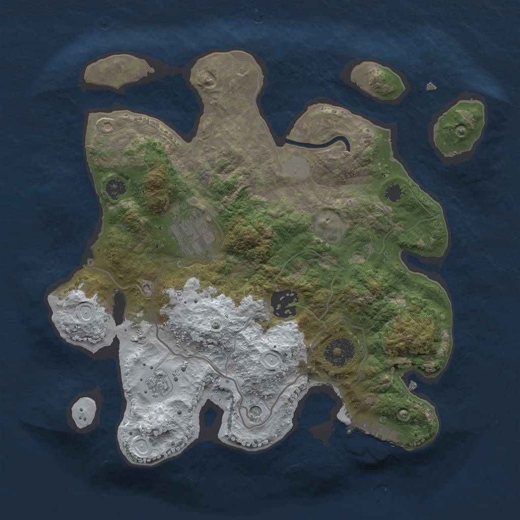 Rust Map: Procedural Map, Size: 2700, Seed: 7, 10 Monuments