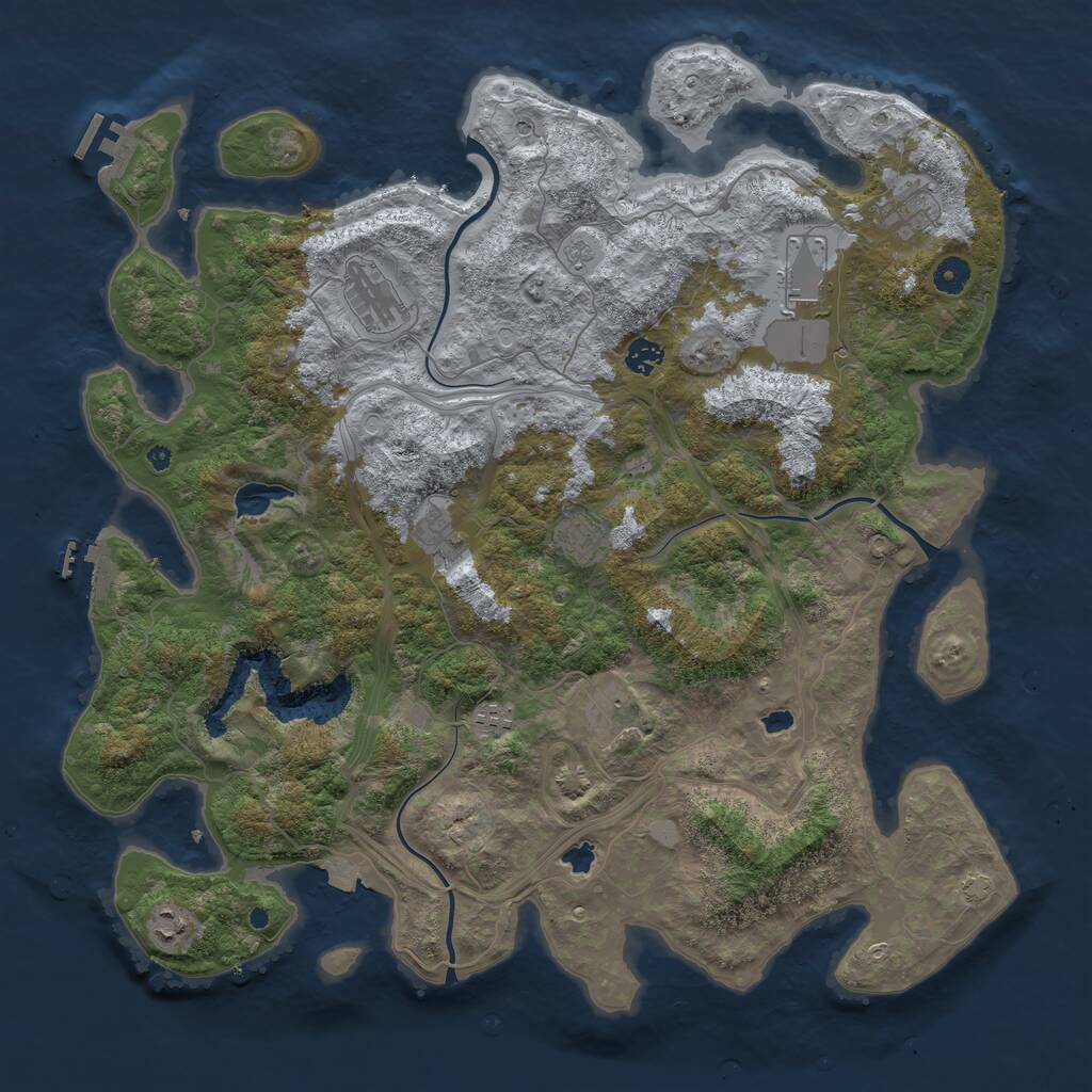 Rust Map: Procedural Map, Size: 4500, Seed: 14785, 15 Monuments