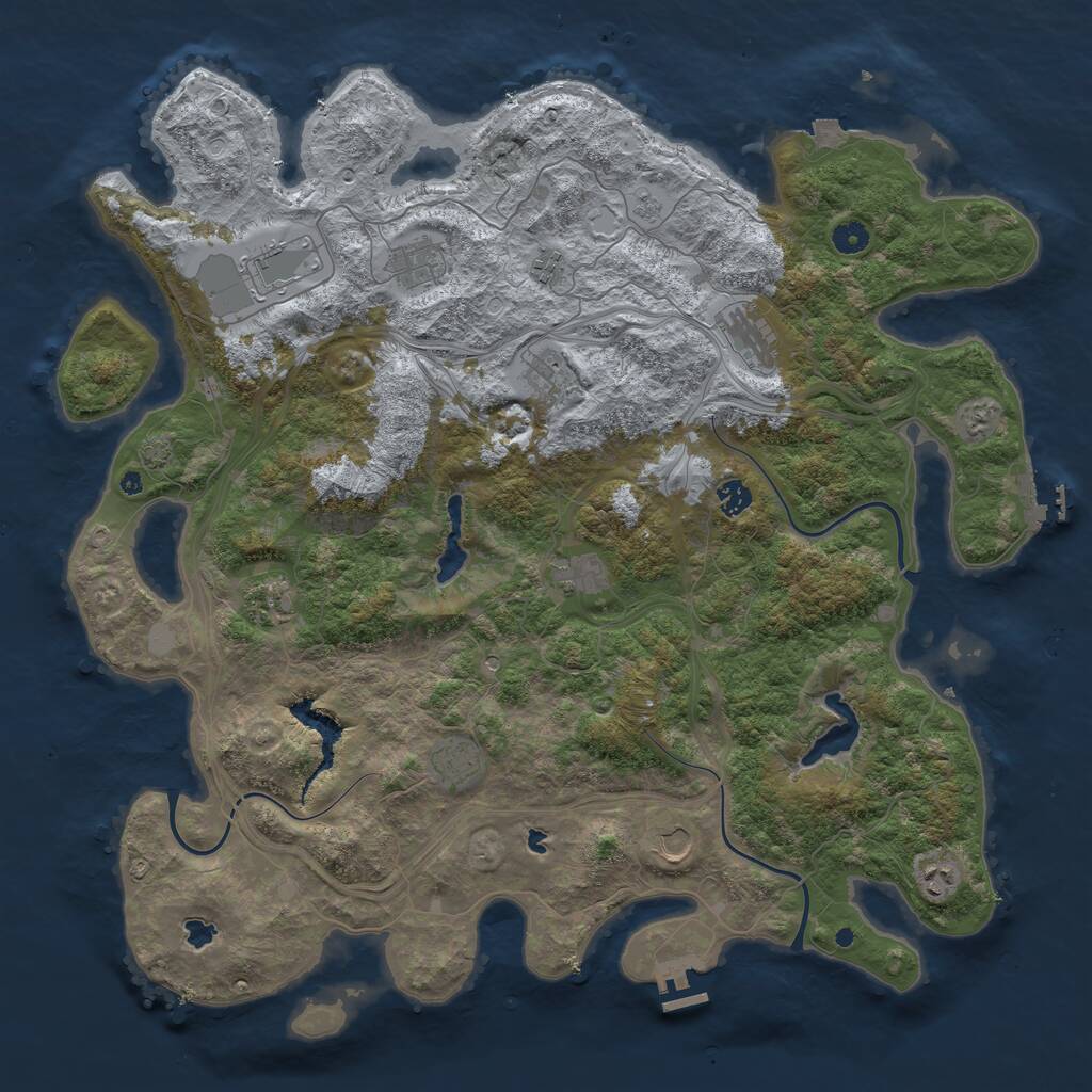 Rust Map: Procedural Map, Size: 4750, Seed: 1760501273, 17 Monuments
