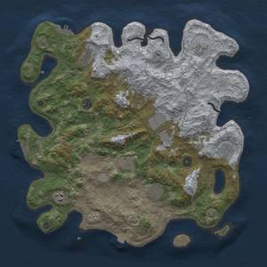 Thumbnail Rust Map: Procedural Map, Size: 4000, Seed: 1144166216, 17 Monuments