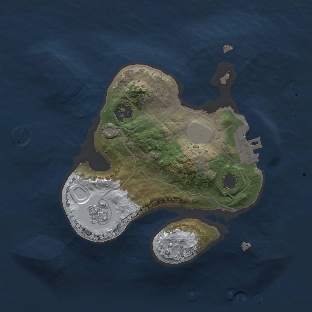 Rust Map: Procedural Map, Size: 1750, Seed: 81928326, 7 Monuments