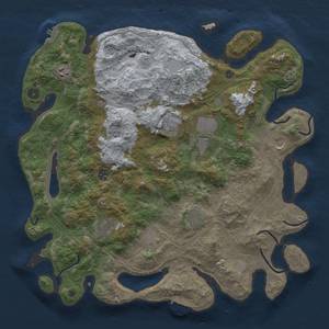 Thumbnail Rust Map: Procedural Map, Size: 4250, Seed: 1255809941, 17 Monuments