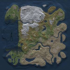 Thumbnail Rust Map: Procedural Map, Size: 4250, Seed: 1255809941, 16 Monuments