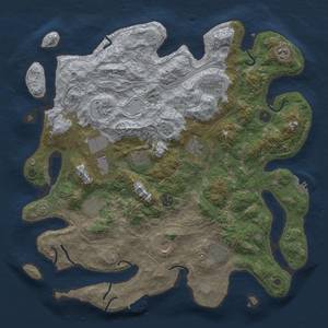 Thumbnail Rust Map: Procedural Map, Size: 4300, Seed: 22, 20 Monuments