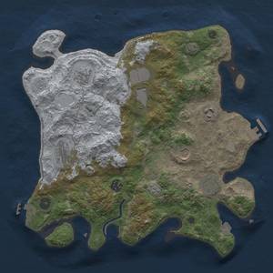 Thumbnail Rust Map: Procedural Map, Size: 3500, Seed: 158986295, 16 Monuments