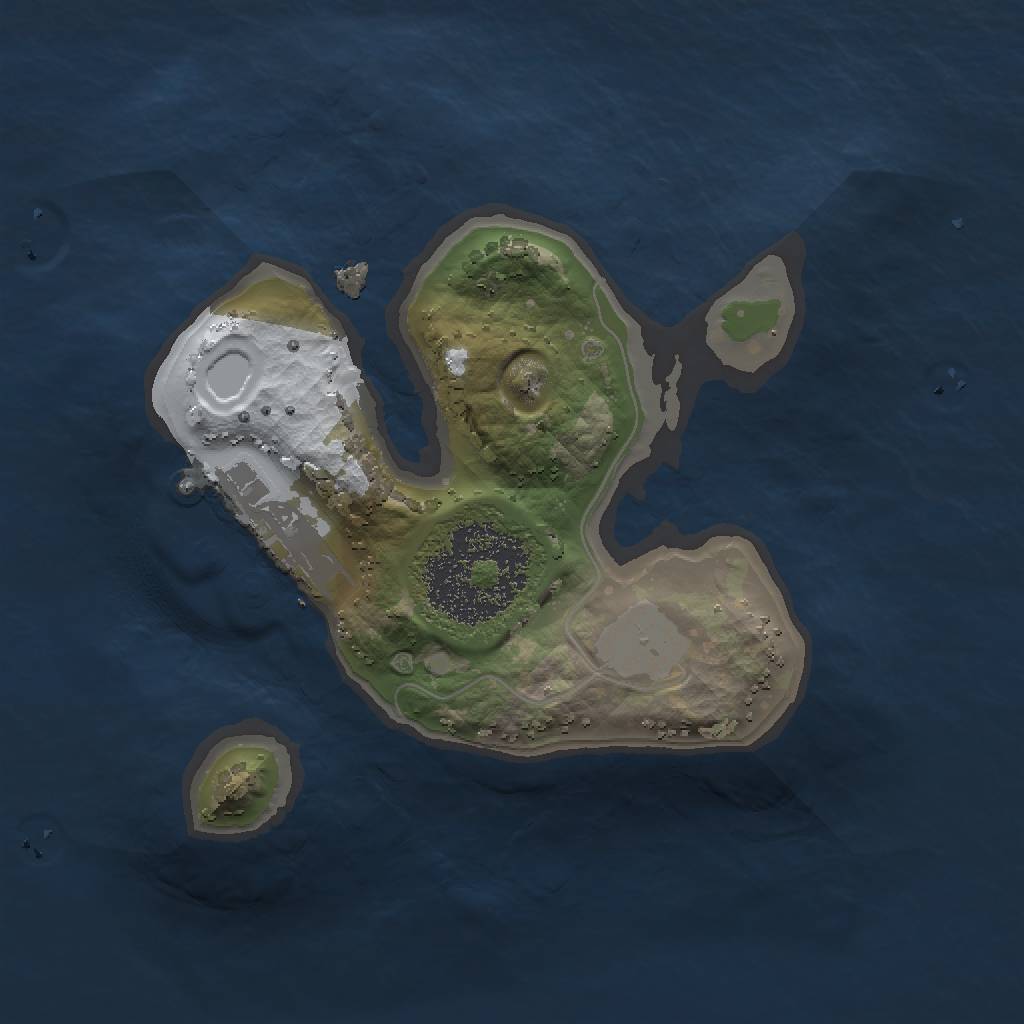 Rust Map: Procedural Map, Size: 1500, Seed: 3709851, 5 Monuments