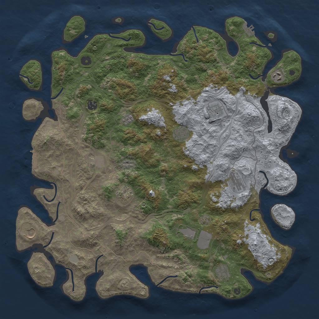 Rust Map: Procedural Map, Size: 4750, Seed: 20220505, 18 Monuments