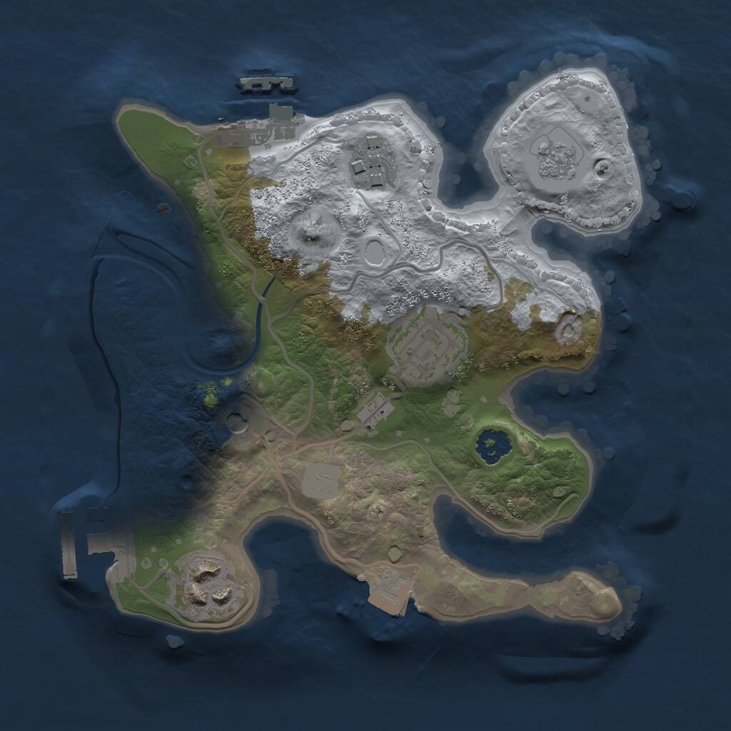 Rust Map: Procedural Map, Size: 2150, Seed: 69, 8 Monuments