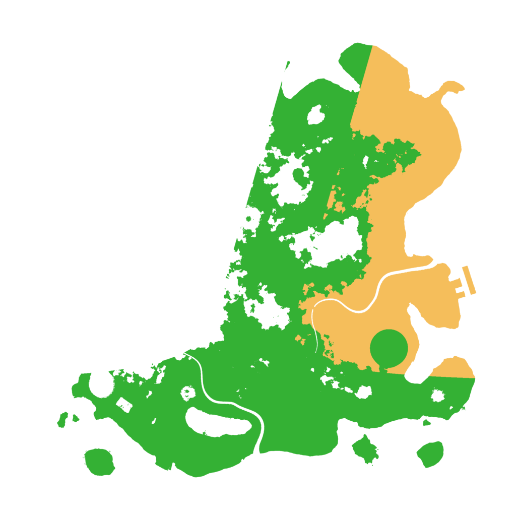 Biome Rust Map: Procedural Map, Size: 3600, Seed: 27071985