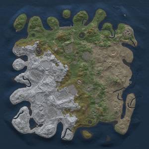 Thumbnail Rust Map: Procedural Map, Size: 3850, Seed: 2097062819, 18 Monuments