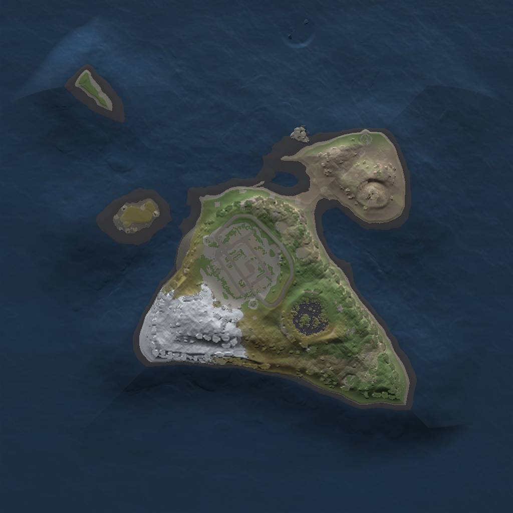 Rust Map: Procedural Map, Size: 1500, Seed: 12255, 4 Monuments