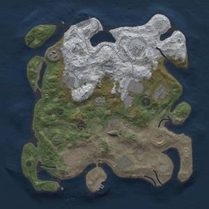 Thumbnail Rust Map: Procedural Map, Size: 3500, Seed: 1662659545, 20 Monuments