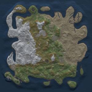 Thumbnail Rust Map: Procedural Map, Size: 4300, Seed: 7374378, 17 Monuments