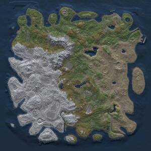 Thumbnail Rust Map: Procedural Map, Size: 5000, Seed: 60000, 16 Monuments