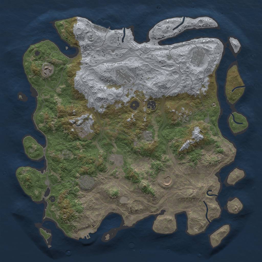 Rust Map: Procedural Map, Size: 4250, Seed: 202269, 17 Monuments