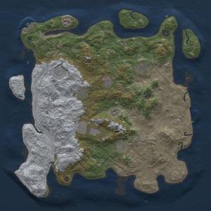 Thumbnail Rust Map: Procedural Map, Size: 4250, Seed: 1000, 17 Monuments