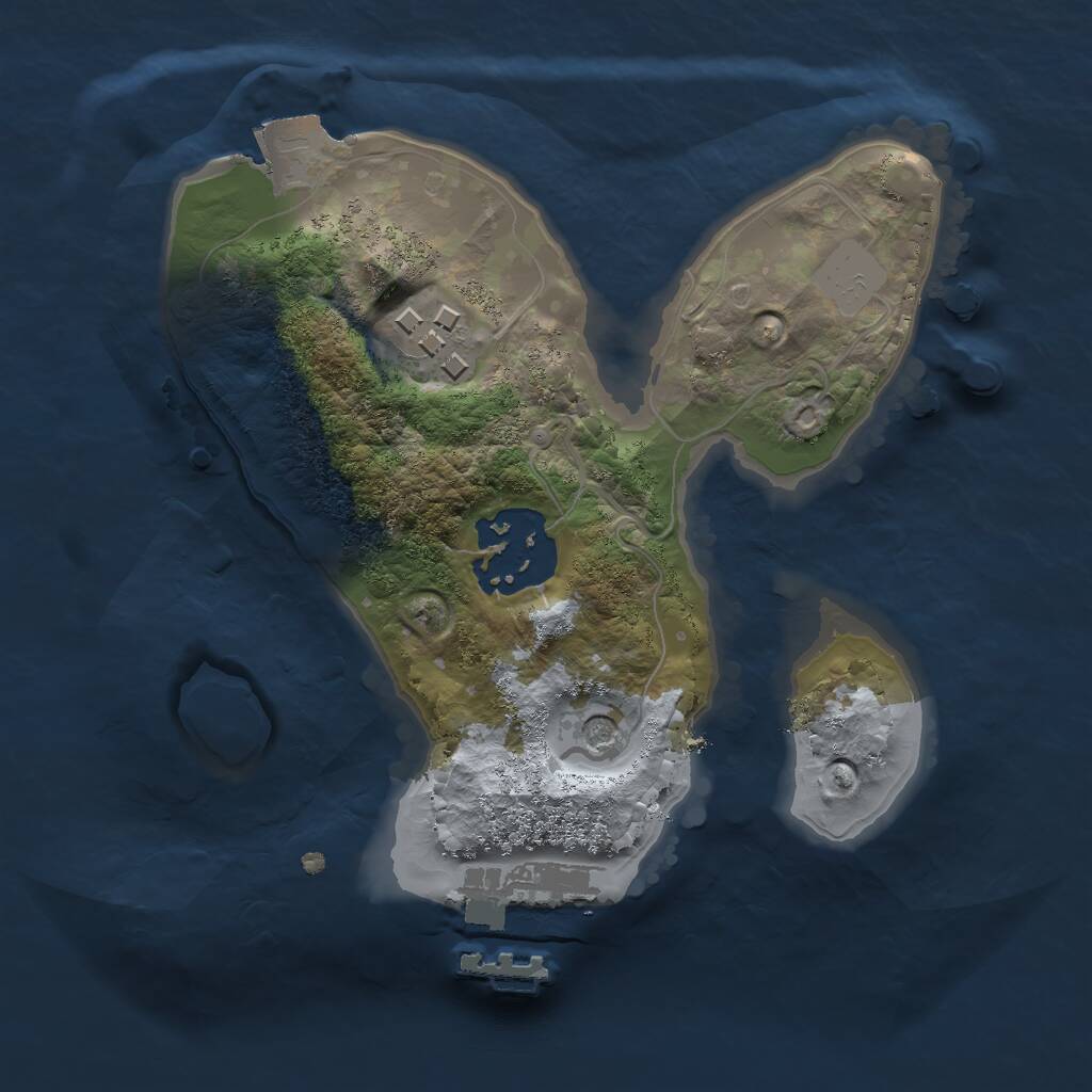 Rust Map: Procedural Map, Size: 1900, Seed: 50000, 5 Monuments