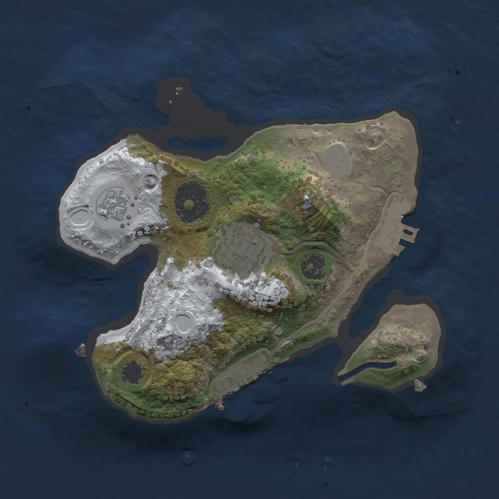 Rust Map: Procedural Map, Size: 2000, Seed: 486, 9 Monuments