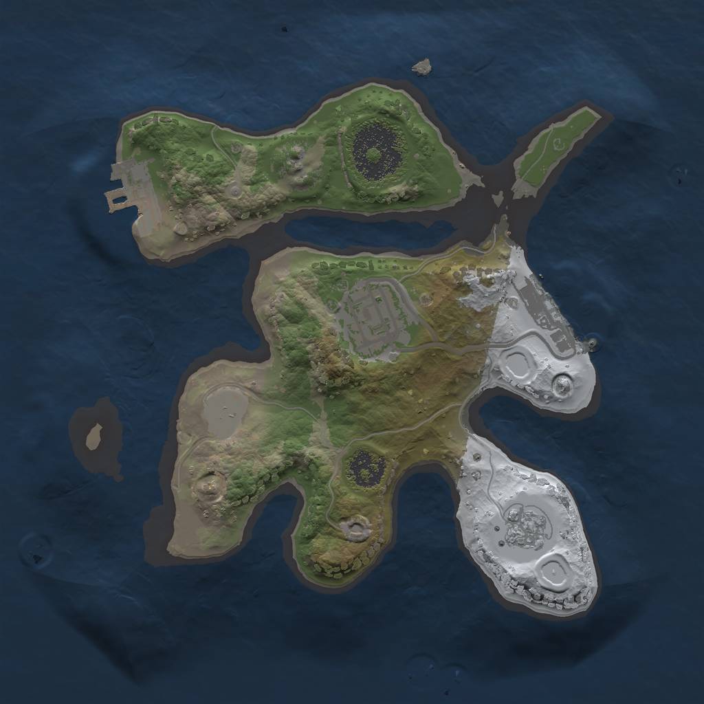 Rust Map: Procedural Map, Size: 2000, Seed: 713473801, 9 Monuments