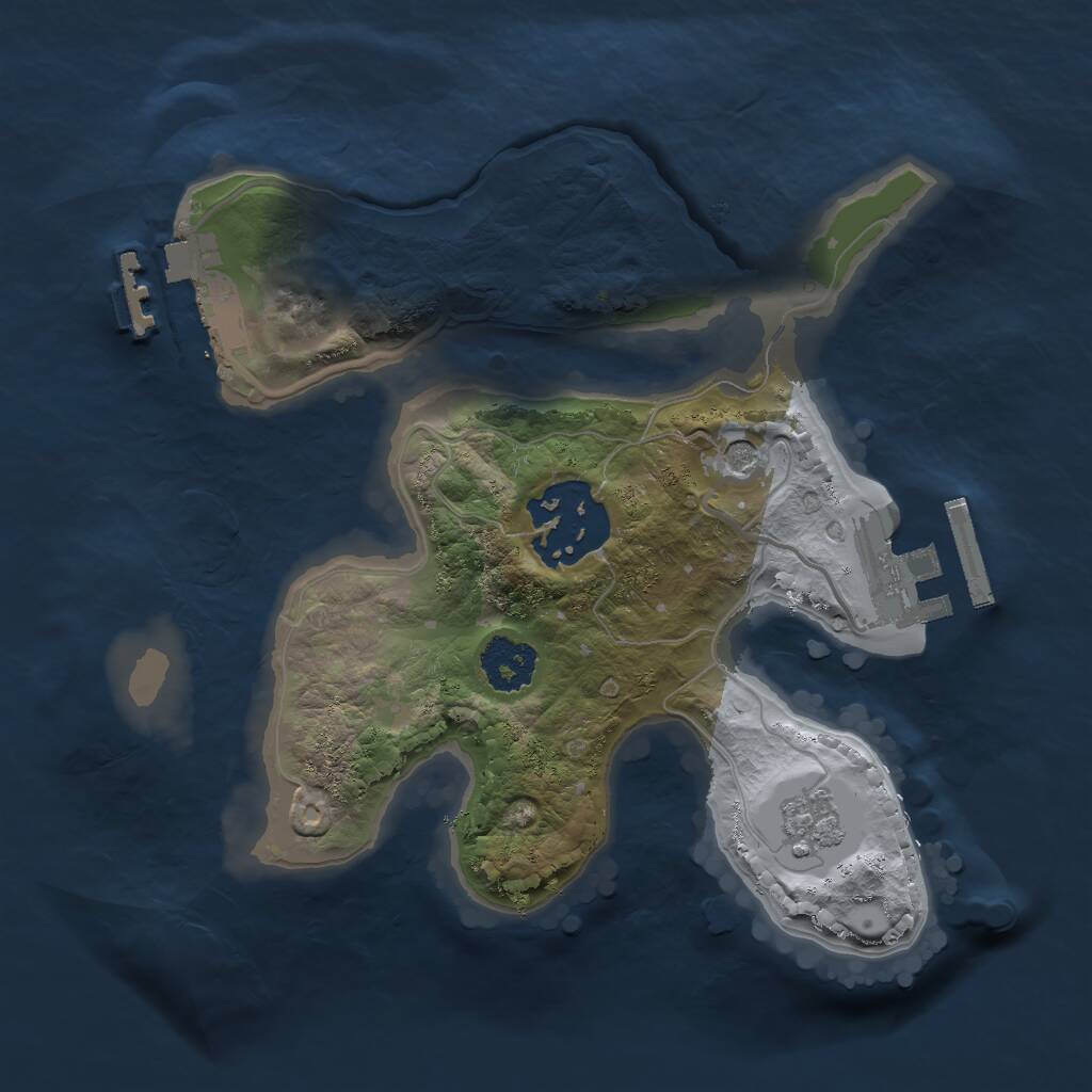 Rust Map: Procedural Map, Size: 2000, Seed: 713473801, 6 Monuments