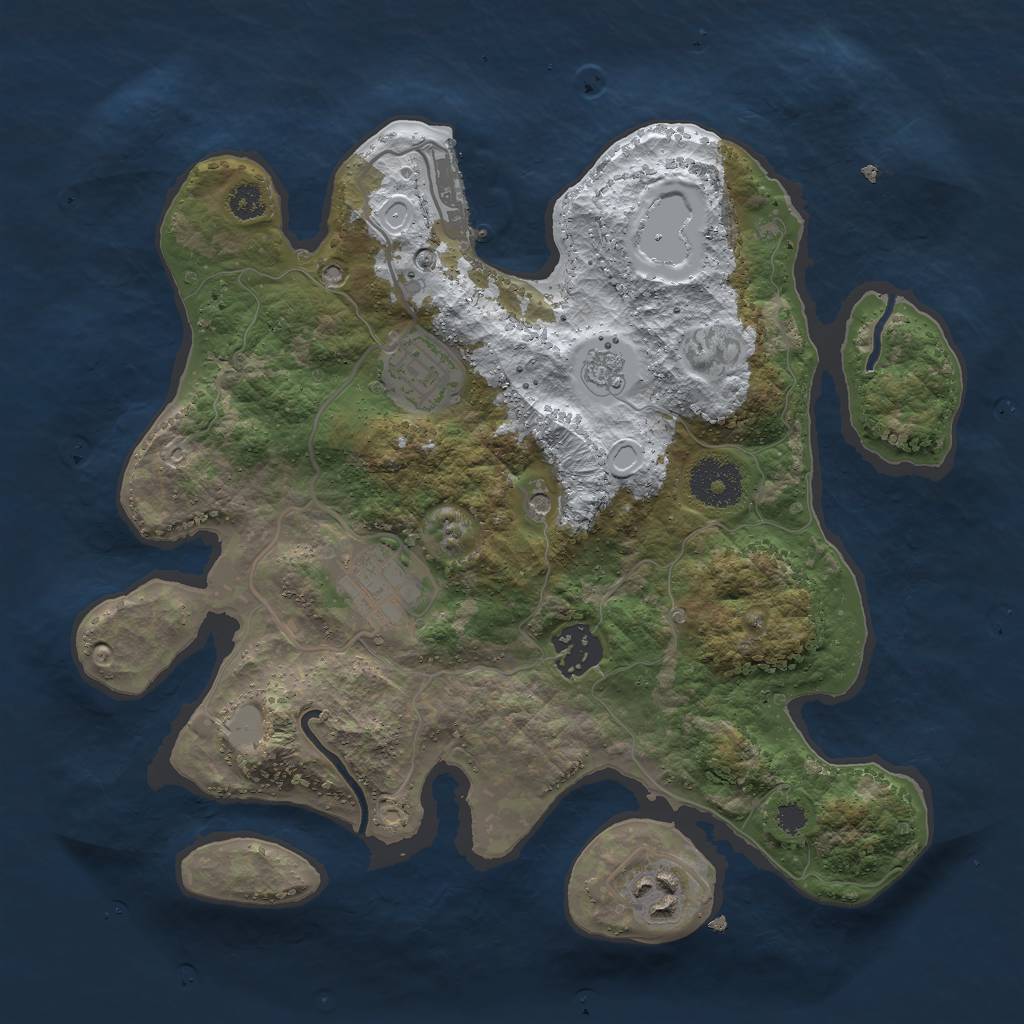 Rust Map: Procedural Map, Size: 3000, Seed: 573794233, 12 Monuments