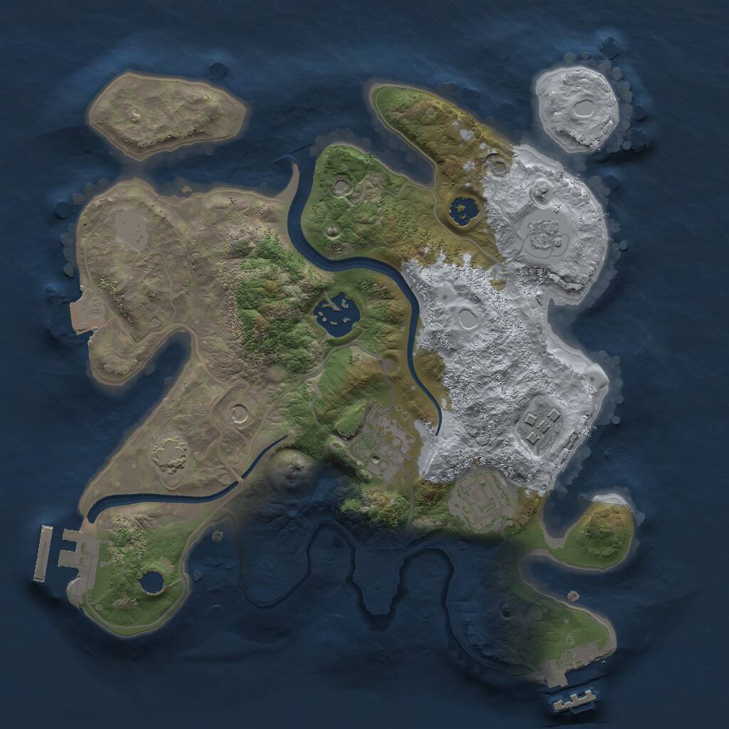 Rust Map: Procedural Map, Size: 2600, Seed: 30967, 10 Monuments