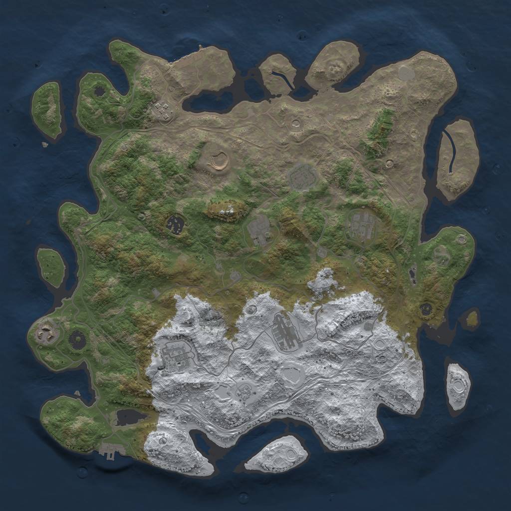 Rust Map: Procedural Map, Size: 4250, Seed: 42750, 18 Monuments