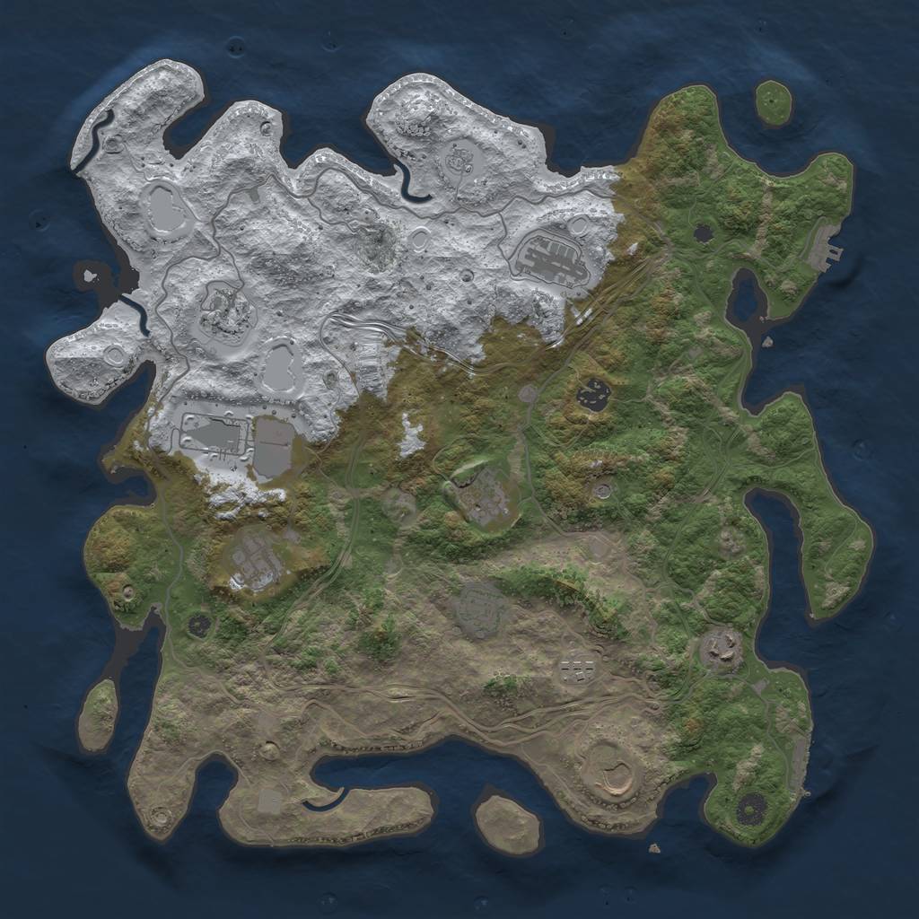 Rust Map: Procedural Map, Size: 4250, Seed: 28261, 19 Monuments