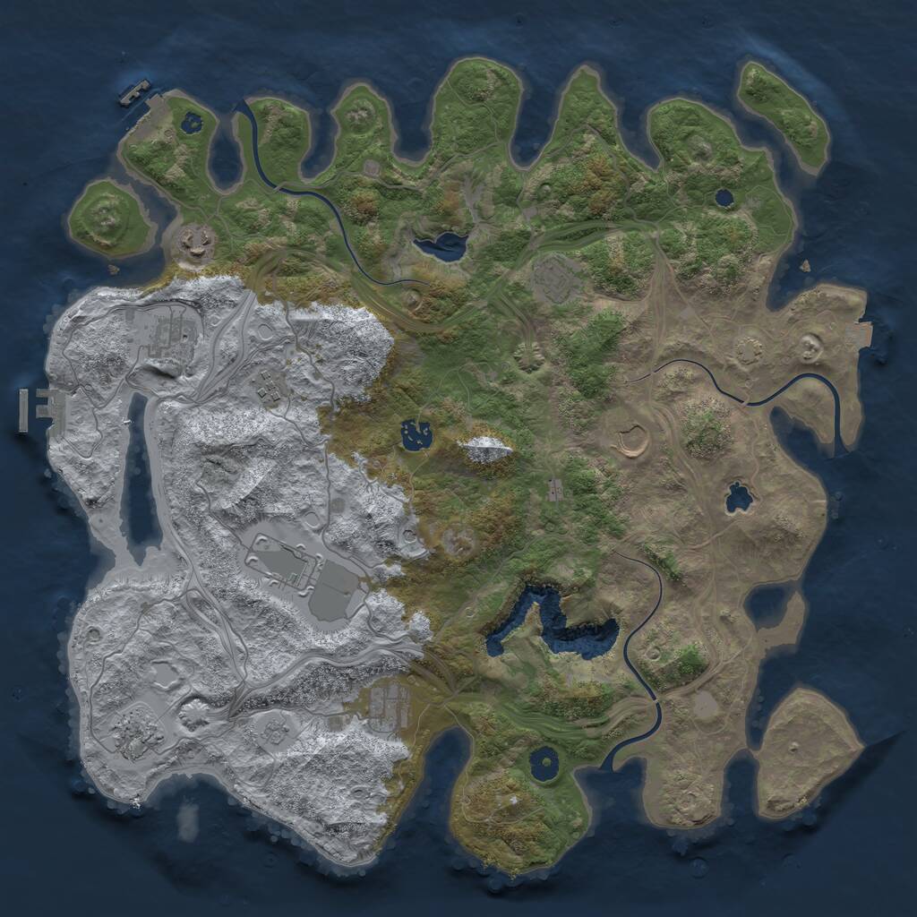 Rust Map: Procedural Map, Size: 4250, Seed: 810067108, 15 Monuments