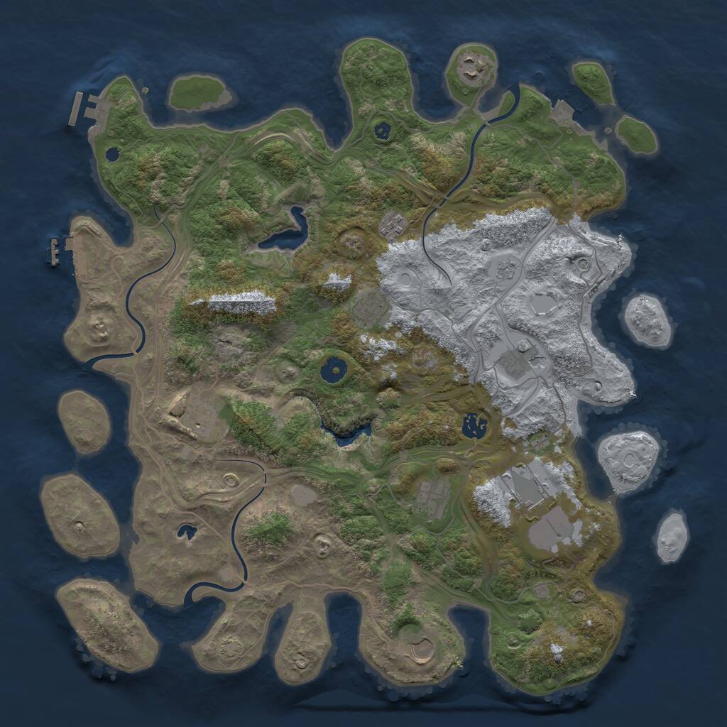 Rust Map: Procedural Map, Size: 4250, Seed: 16138, 15 Monuments