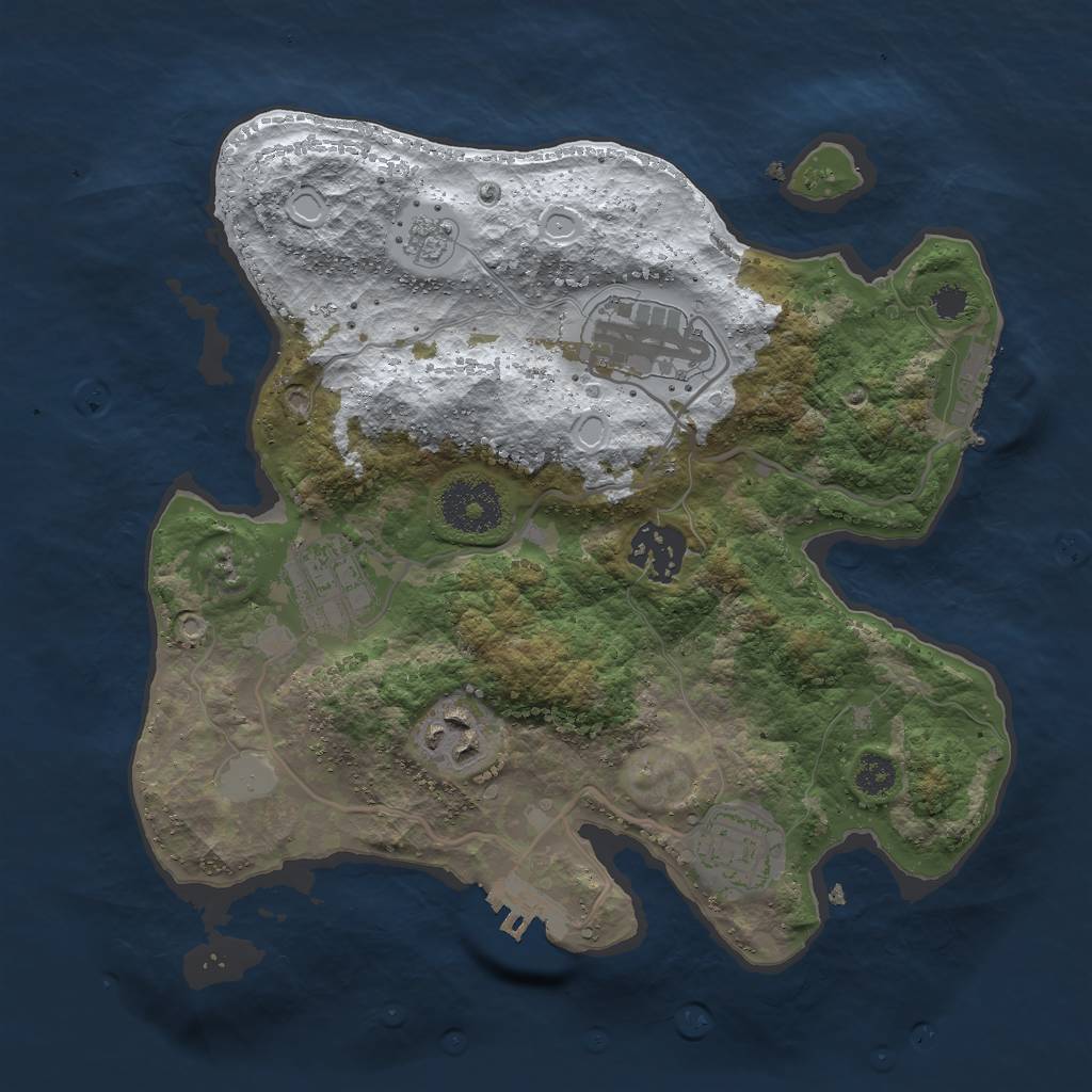 Rust Map: Procedural Map, Size: 2800, Seed: 2785, 13 Monuments