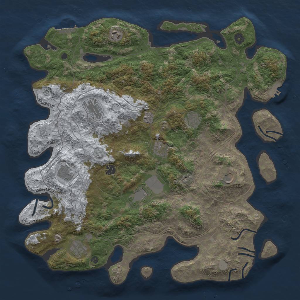 Rust Map: Procedural Map, Size: 4300, Seed: 6, 19 Monuments