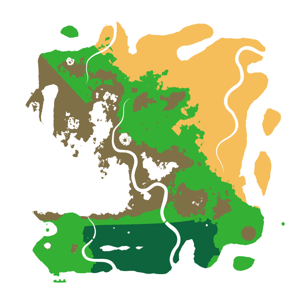 Biome Rust Map: Procedural Map, Size: 3700, Seed: 12642