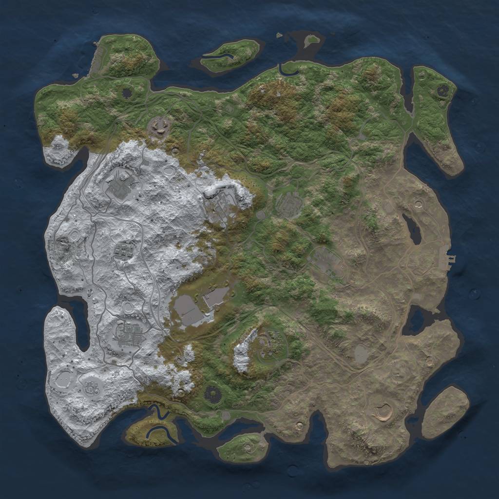 Rust Map: Procedural Map, Size: 4250, Seed: 949731836, 19 Monuments