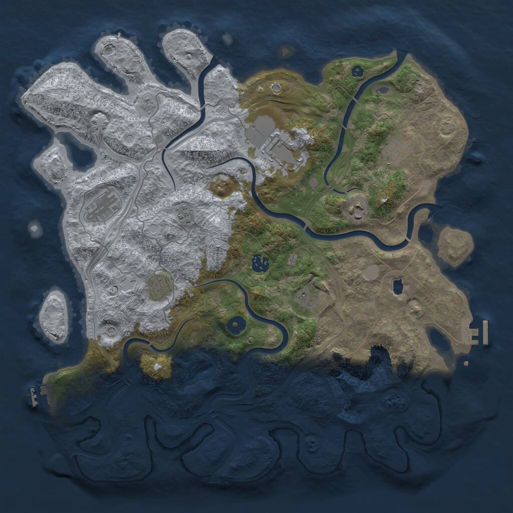 Rust Map: Procedural Map, Size: 4250, Seed: 11289, 14 Monuments