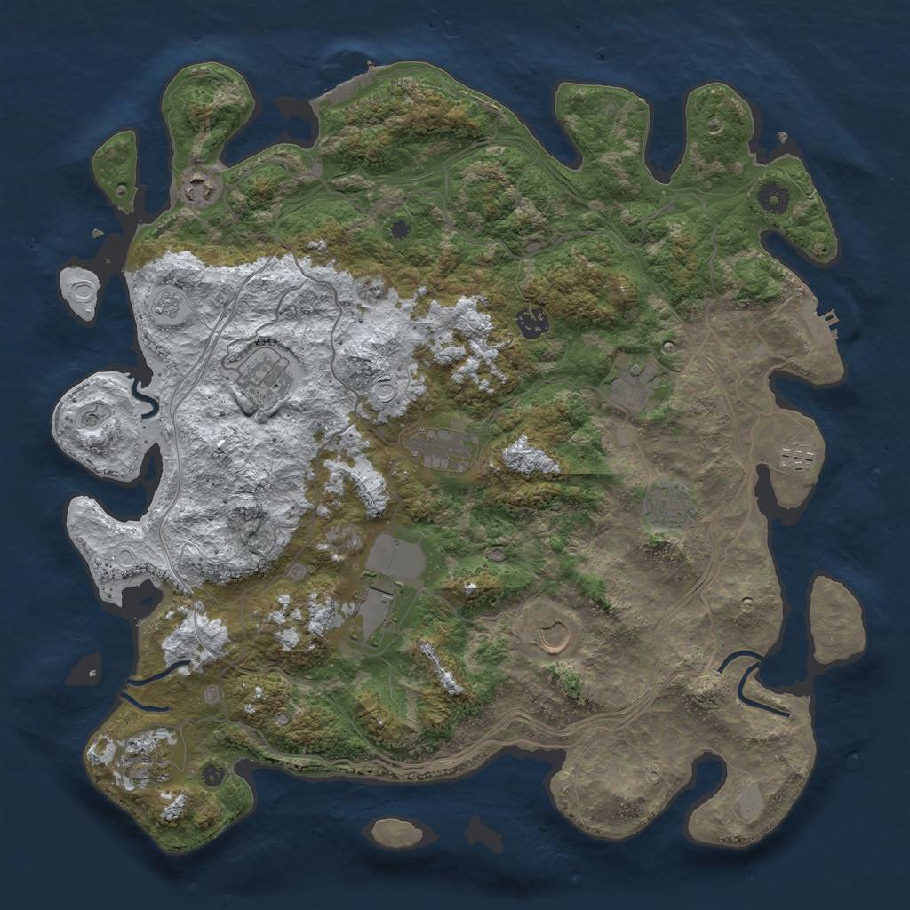 Rust Map: Procedural Map, Size: 4250, Seed: 259149605, 19 Monuments