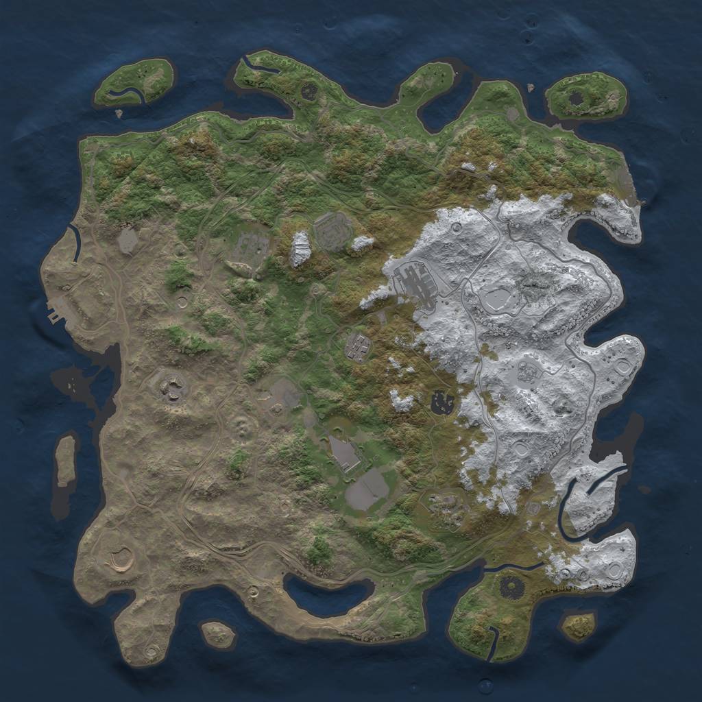 Rust Map: Procedural Map, Size: 4250, Seed: 30227, 19 Monuments