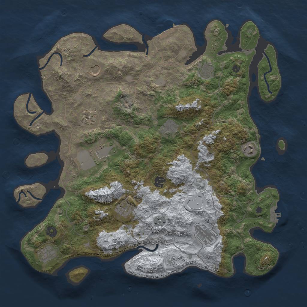 Rust Map: Procedural Map, Size: 4100, Seed: 15352, 20 Monuments