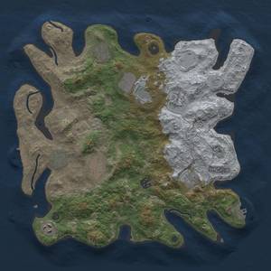 Thumbnail Rust Map: Procedural Map, Size: 3700, Seed: 187, 18 Monuments