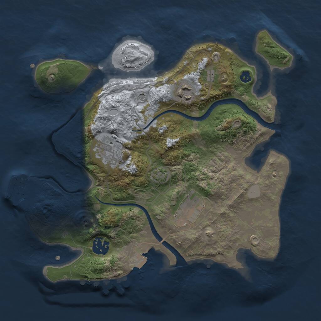Rust Map: Procedural Map, Size: 2800, Seed: 2030700, 8 Monuments