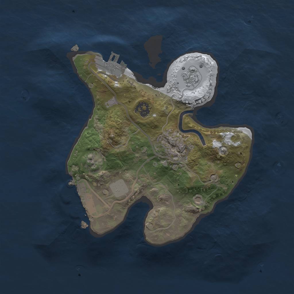 Rust Map: Procedural Map, Size: 2000, Seed: 777, 8 Monuments