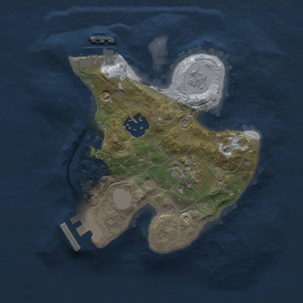 Rust Map: Procedural Map, Size: 2000, Seed: 777, 6 Monuments