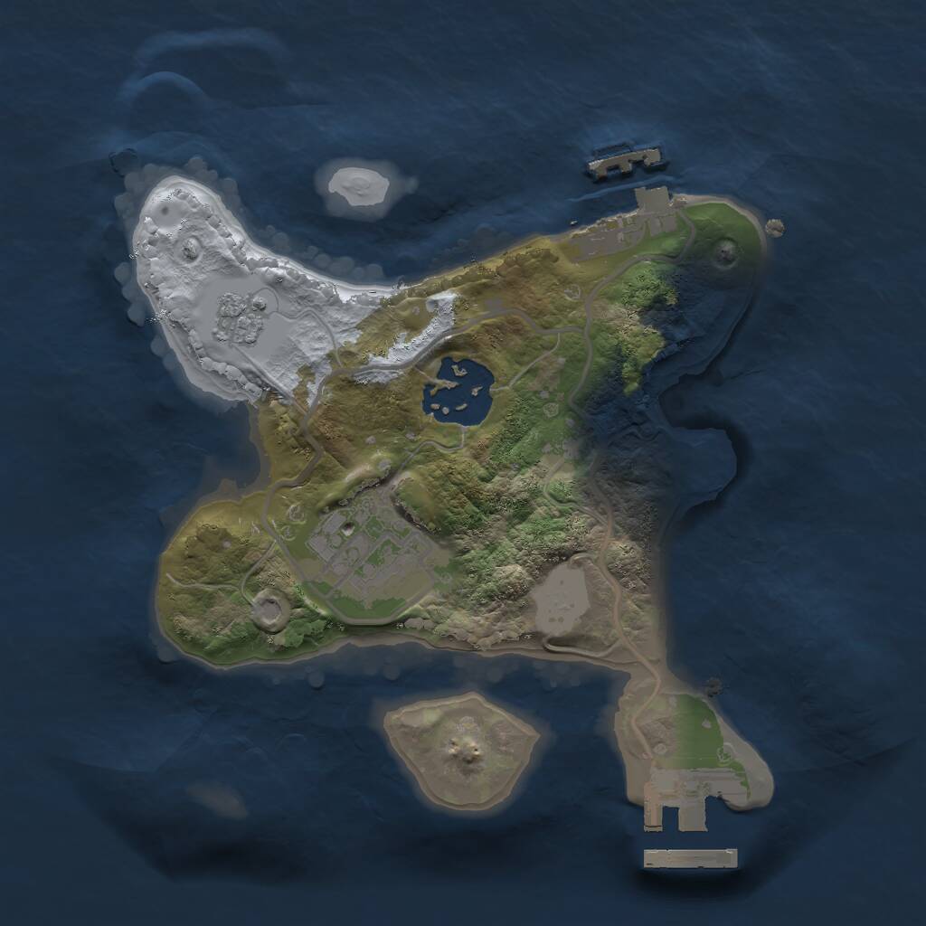 Rust Map: Procedural Map, Size: 2000, Seed: 1544954094, 8 Monuments