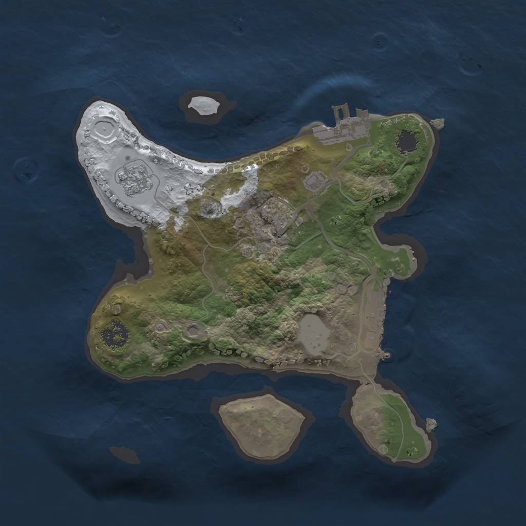 Rust Map: Procedural Map, Size: 2000, Seed: 1544954094, 8 Monuments